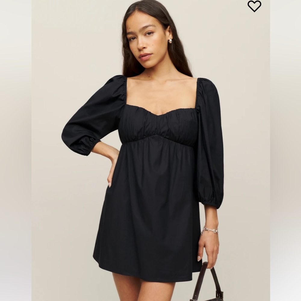 Reformation Black Midi Dress